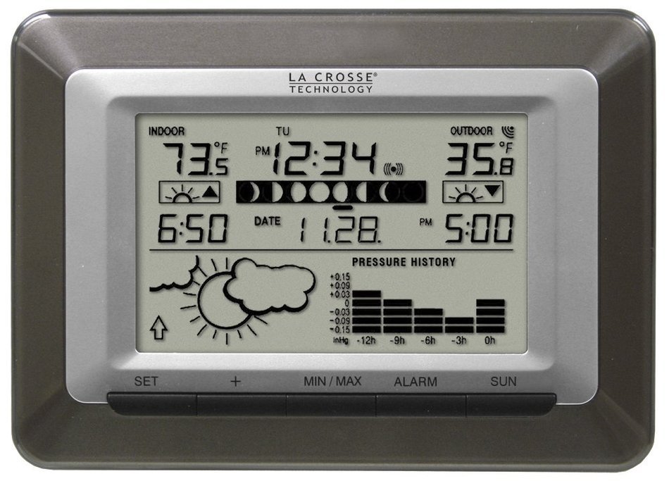 La Crosse Technology WS-9250U-IT Advanced Wireless Sun/Moon Forecast Weather Station with Barometer N4