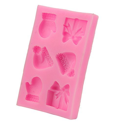 Mr.S Shop DIY Christmas Gift Gloves Hat Silicone Mold Fondant Cake Chocolate Mold Cake Decoration Tools,Small... N2