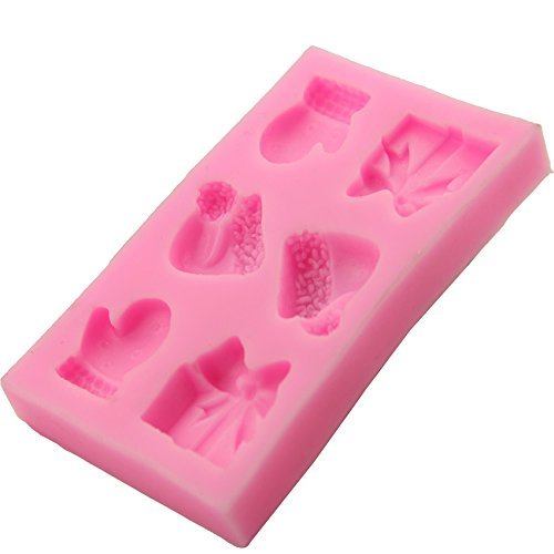 Mr.S Shop DIY Christmas Gift Gloves Hat Silicone Mold Fondant Cake Chocolate Mold Cake Decoration Tools,Small... N3