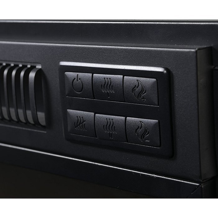 Black Metal 24-inch Electric Firebox Insert N3