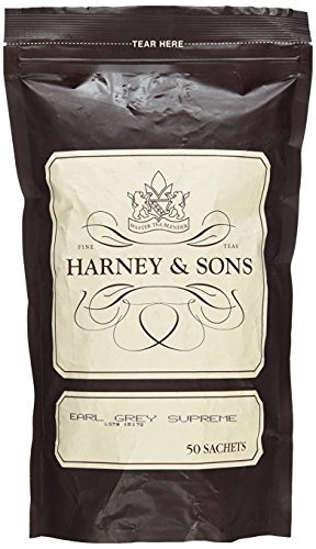 Harney and Sons Earl Grey Supreme Tea Sachet Bag, 50 Count N3