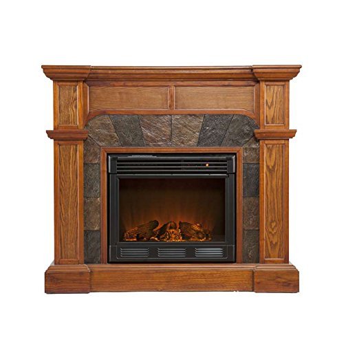 Julian Mission Oak Electric Fireplace Mantle Corner or Flat Wall N8