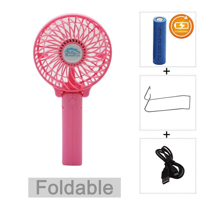 Portable Battery USB Mini Foldable Cooling Desktop Fan for Home Office Camping Travel (Rechargeable,Handheld,Umbrella... N8
