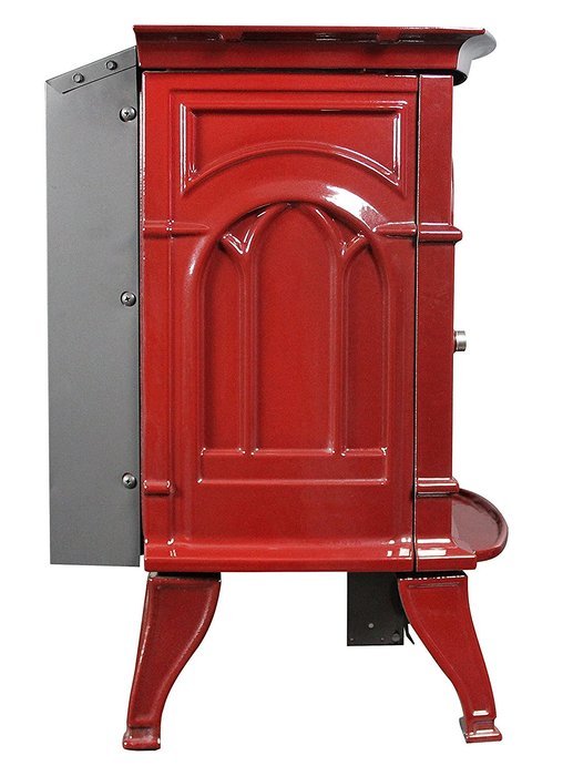 Ashley AGC500VFRLP Vent-Free Red Enameled Porcelain Cast Iron Stove, 31000 BTU N7