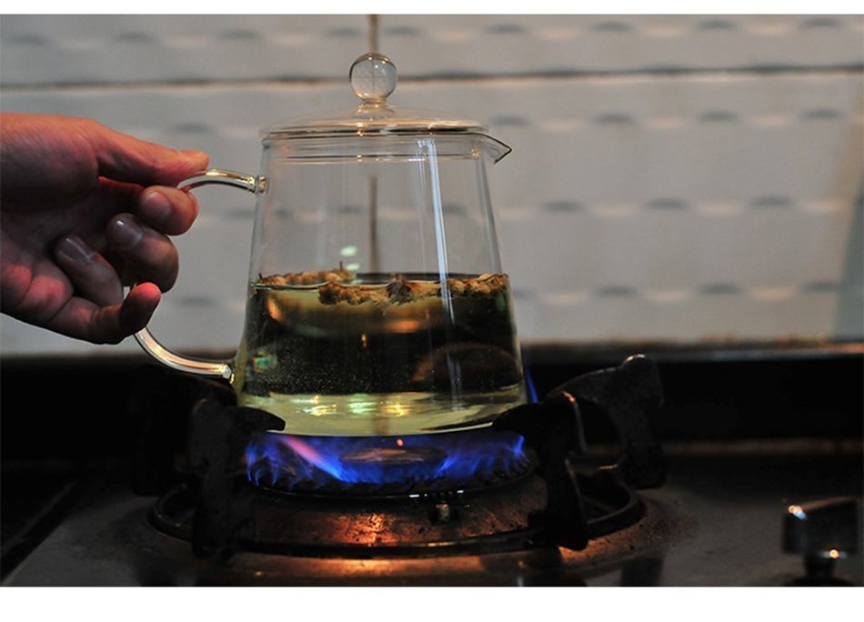 Xiazhi High Borosilicate Glass Teapot ,Glass Teakettles Stovetop Safe 1100ml