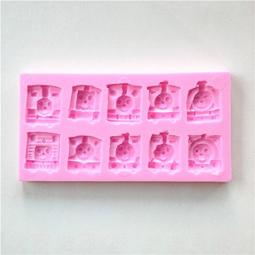 Wocuz W0564 10 Mini-train Jelly Pudding Candy Making Silicone Mold Cake Decoration Mould Fondant Chocolate Small... N2