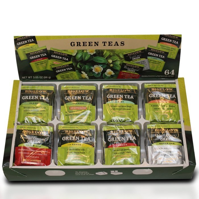Bigelow Tea Company Products - Tea Tray Pack, 8 Assorted Teas, 64/BX - Sold as 1 BX - Tea bags are individually... N2