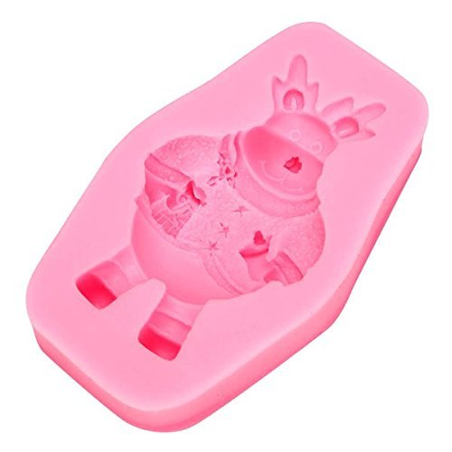 "dipshop Christmas Santa Elk Deer Silicone Mold Fondant Cake Mould" shopping N5