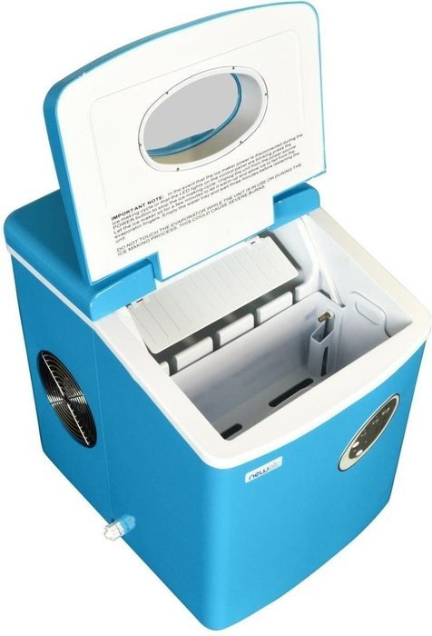 Blue Countertop Mini Compact Portable Ice Cube Maker Machine