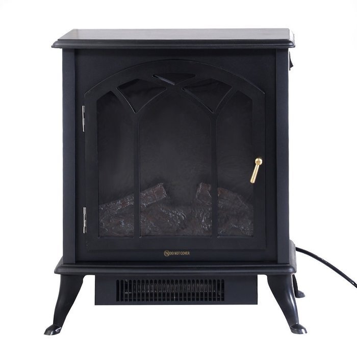 Giantex Free Standing Electric 1500W Fireplace Heater Fire Flame Stove Wood Adjustable N4