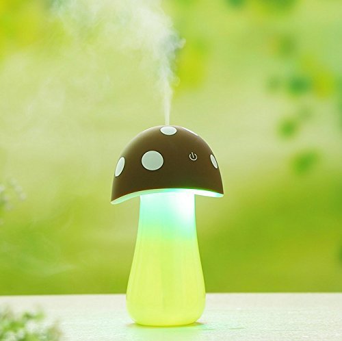 Annbully Cartoon USB Mini Mushroom Lights Shall Humidifier Humidifier Atomization Small Touch Light Switch (bule) N2