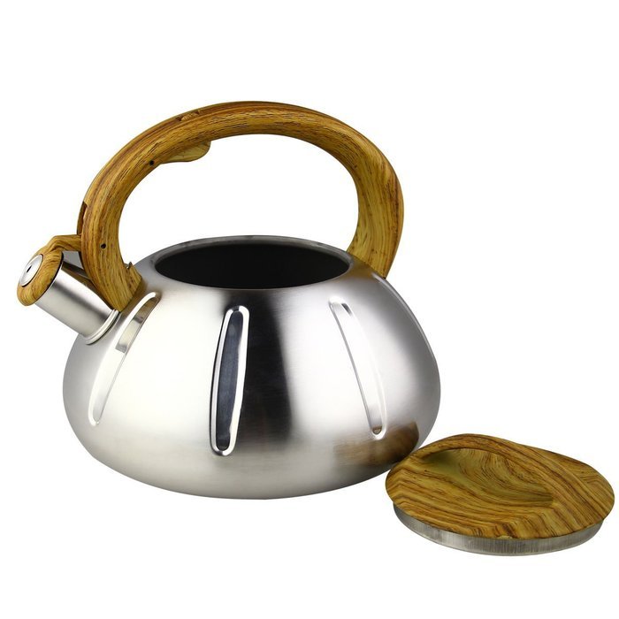 Riwendell Stainless Steel Whistling Tea Kettle 2.6-Quart Stove Top Kettle Teapot N6