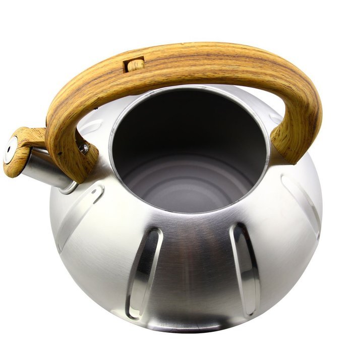 Riwendell Stainless Steel Whistling Tea Kettle 2.6-Quart Stove Top Kettle Teapot N7