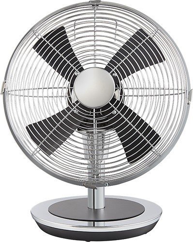 Insignia&trade; - 12" Table Fan - Chrome/black
