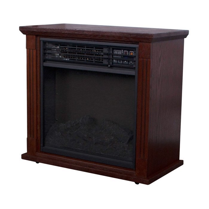 Ainfox 1500W LED Display Embedded Insert Electric Quartz Infrared Fireplace Heater Flame Logs Remote Control N5