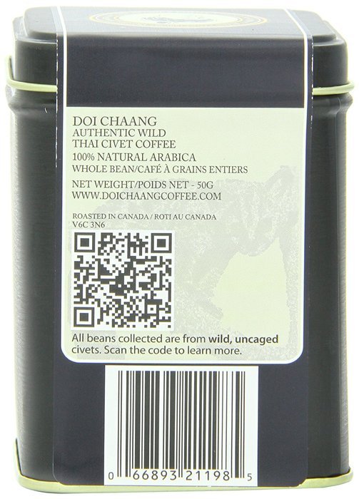 DOI CHAANG COFFEE Wild Thai Civet, 1.76 Ounce N2