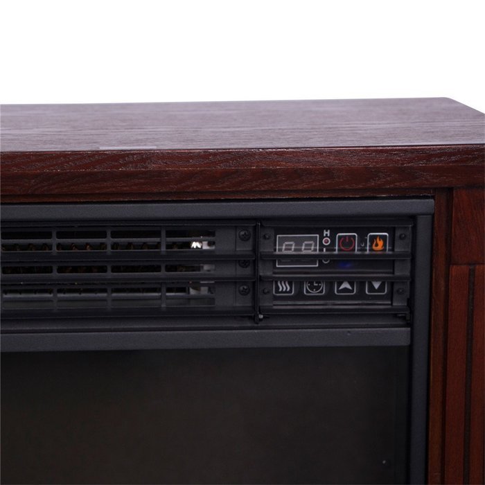 Ainfox 1500W LED Display Embedded Insert Electric Quartz Infrared Fireplace Heater Flame Logs Remote Control N6