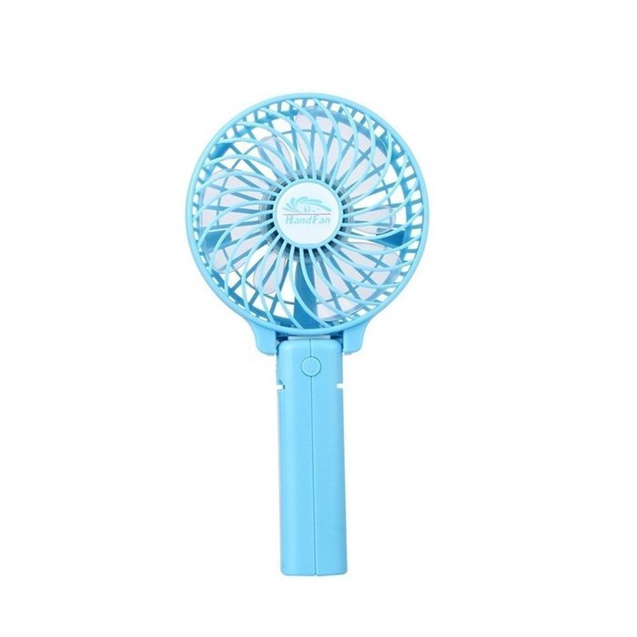 Portable Battery Fan USB Mini Personal Rechargeable Handheld Fan with Metal Clip, Foldable (Blue)