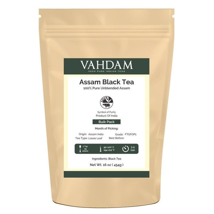 Assam Tea Leaves from India (225 Cups), 2016 Second Flush Season Harvest, World's Best Black Tea, Rich & Malty... N49