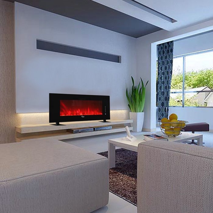 Caesar Hardware 2015 Luxury Linear Wall Mount Recess Freestanding Flame Electric Fireplace, 46-Inch, Multicolor N27
