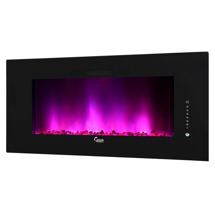 Caesar Hardware 2015 Luxury Linear Wall Mount Recess Freestanding Flame Electric Fireplace, 46-Inch, Multicolor N31