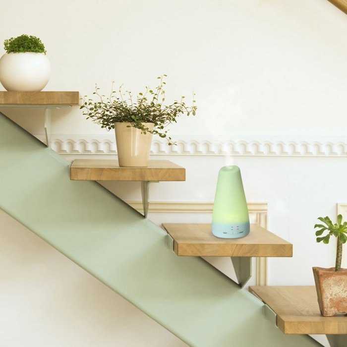 LUCOG 100ML Essential Oil Diffuser Humidifier - 7 Color LED Light, Timing & Automatic Shut-off for Bedroom / Nursery... N8