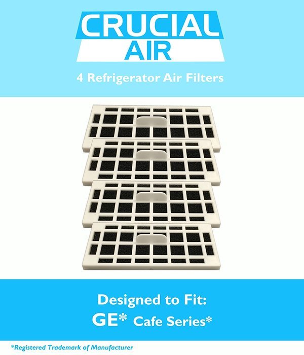 4 GE Fridge Odor Air Filter For Cafe Series, Fits CFE28TSHSS, CYE22TSHSS, CZS25TSESS & CNS23SSHSS, by Think Crucial