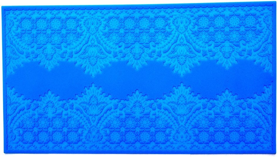 Venise Rennaisance Floral SLM024 Silicone Cake Lace Mat Edible Sugar Mold - Large 2 Rows