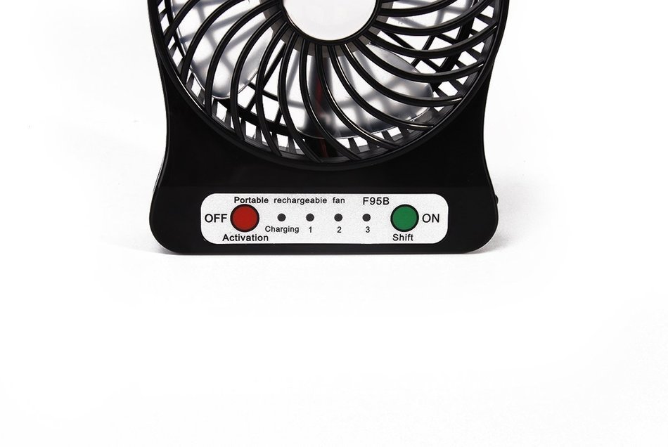 HPYP Electric Portable Mini USB 3-Speeds Personal &Table Fan - 4"nch Vanes Fan with Rechargeable Battery and USB...