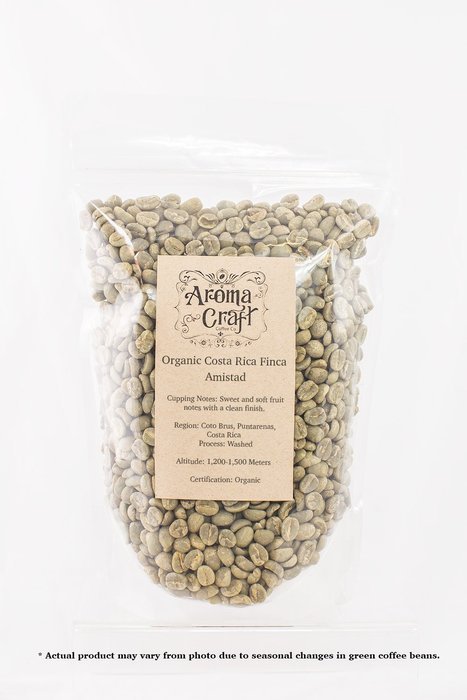 Aroma Craft Coffee: ORGANIC Costa Rica Finca Amistad Unroasted Green Coffee Beans (1 LB) N4