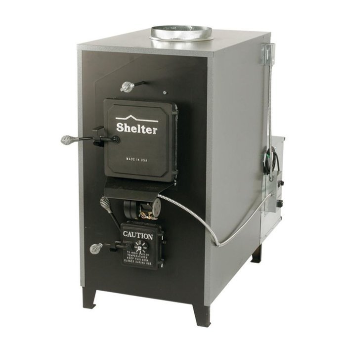Shelter SF2639 200000 BTU Indoor Wood Coal Burning Forced Air Furnace
