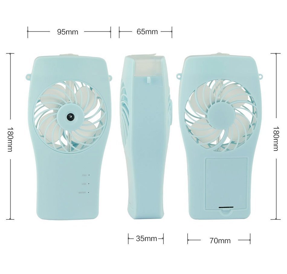 Welltop Handheld Mist Fan Misting Fan Personal Cooling Mist Humidifier AA Battery/USB Powered Water Spray Fans...