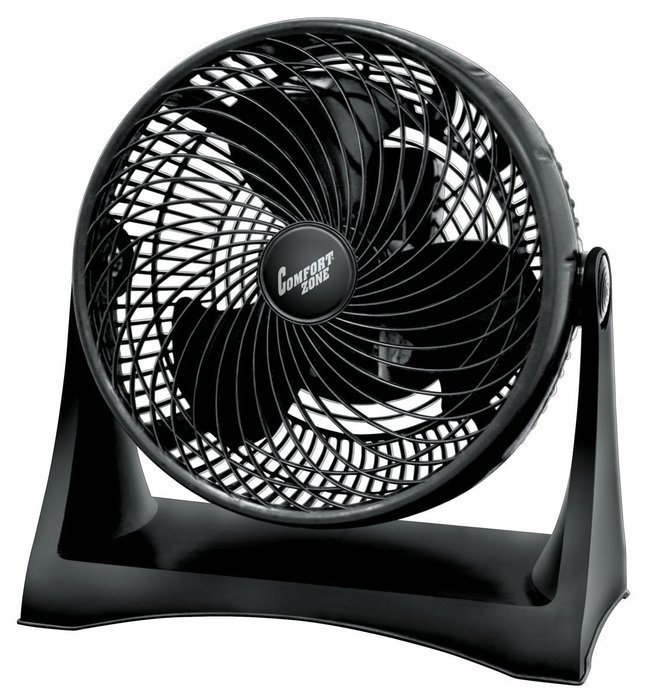 Comfort Zone CZHV8T - 8" High Velocity Turbo Fan, Black