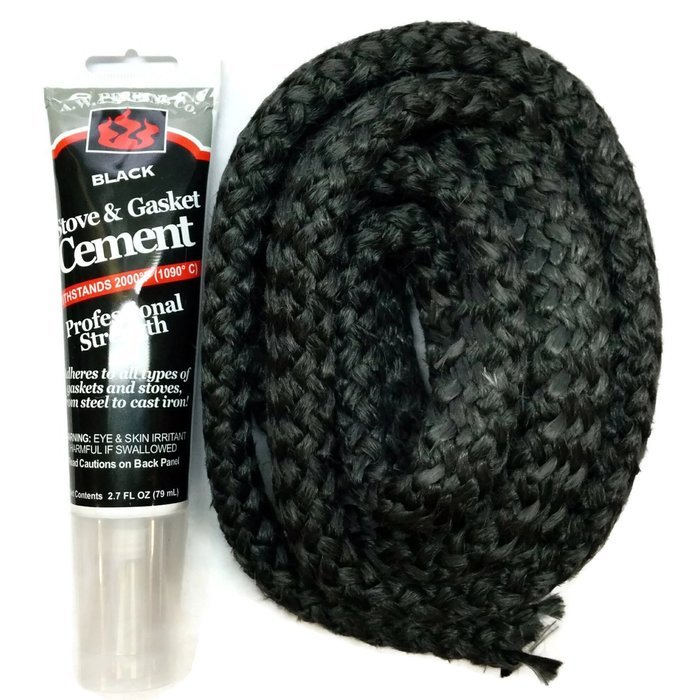 Midwest Hearth Wood Stove Replacement Gasket Kit for Woodburning Stoves - Graphite Impregnated Fiberglass Gaskets... N2