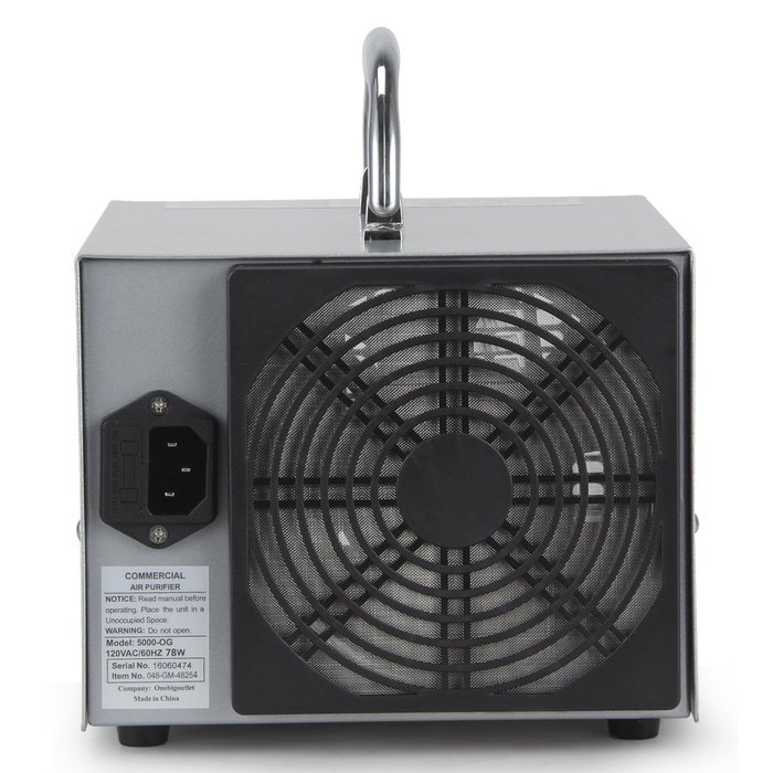Della Commercial Air Ozone Generator 5000mg & Air Purifier Natural Odor Remover, 5000mg -Silver N4