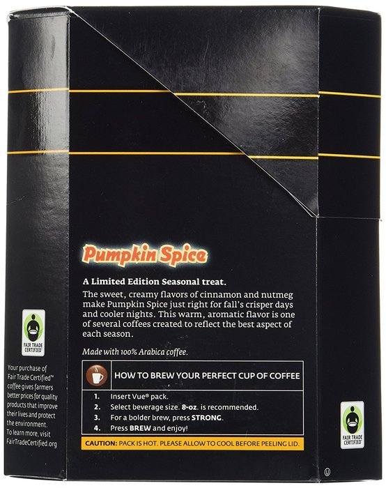 16 Count - Green Mountain Pumpkin Spice Flavored Vue Cup Coffee For Keurig Vue Brewers N3