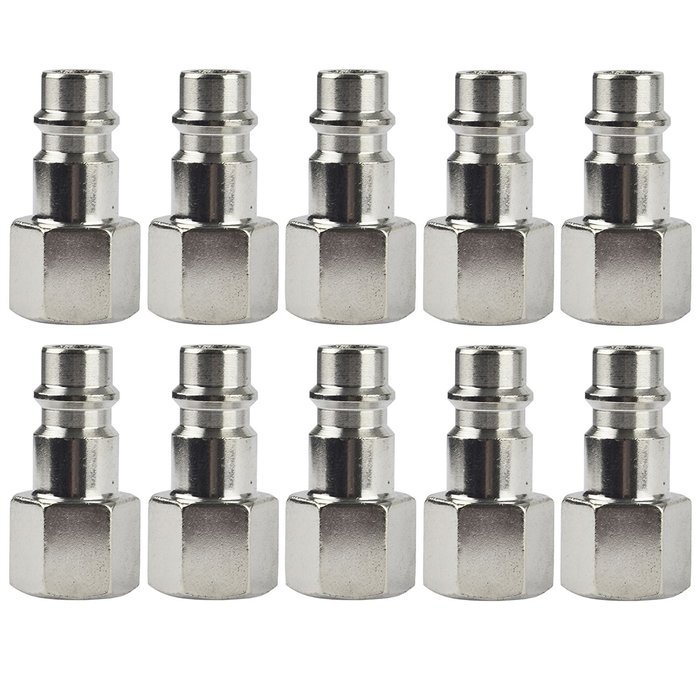 Euro Air Line Hose Fitting Connector Quick Release 1/4 BSP Female Thread 10pk by AB Tools