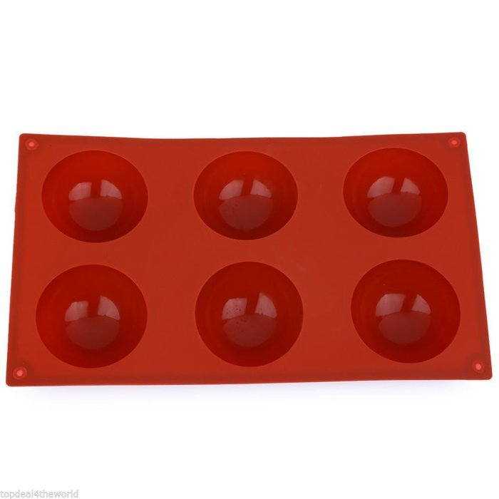 Lariy 6 Even Large Domed DIY Silicone Cake Soap Jelly Pudding Chocolate Mold N2