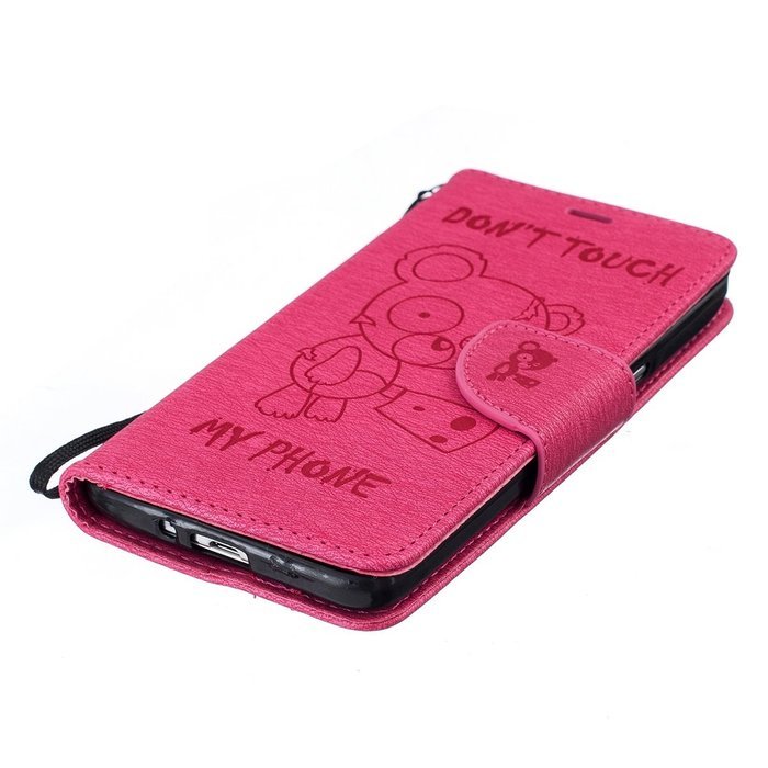 Galaxy Grand Prime Case, Galaxy Grand Prime Wallet Case,PHEZEN Cute Bear Don't Touch My Phone Design PU Leather... N6