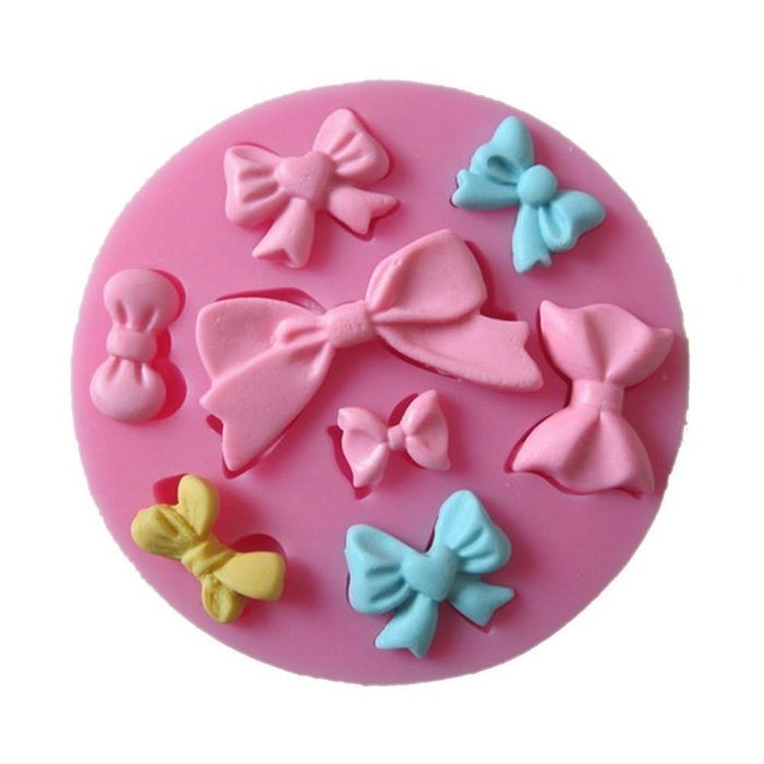 Wocuz W0510 2 Bows Jelly Pudding Candy Making Silicone Mold Cake Decoration Mould Fondant Chocolate Small Pastry... N3