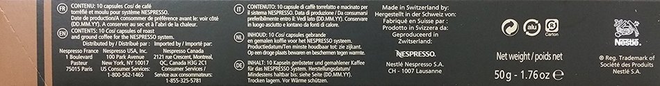 50 NESPRESSO COFFEE CAPSULES (10 x VOLLUTO, 10 x ROMA, 10 x COSI, 10 x VIVALTO LUNGO, 10 x ARPEGGIO) N3