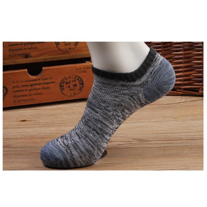 KAKA(TM) Men's Summer Stripe Style Cotton Casual Deodorant Short Sports Socks 10 Pairs Mix Color Shipping N3