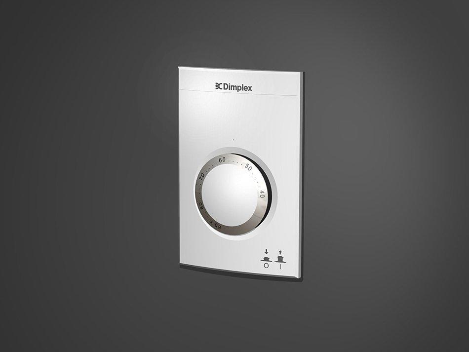 Dimplex #ETD620W2 Electronic Line Voltage Thermostat Double Pole, White N2