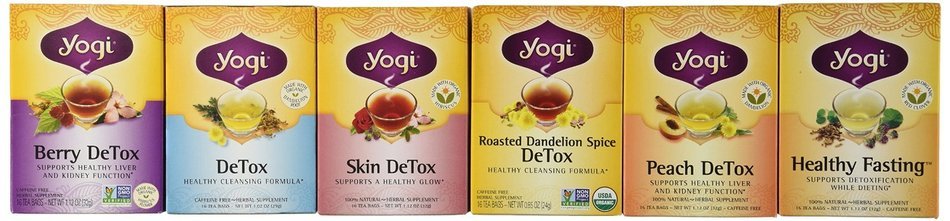 Yogi Tea DeTox Tea 6 Flavor Variety Pack (Pack of 6)