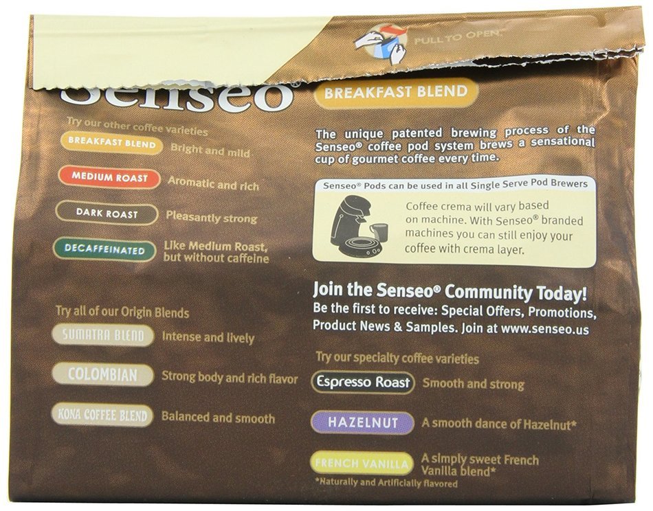 Senseo Coffee Pods, Dark Roast,18 Count (Pack of 6) N36
