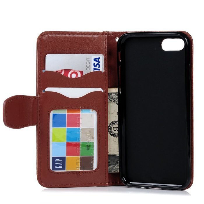 iPhone 7 Case (4.7 inch) - Wallet Folio Flip Embossed Totem PU Leather Case with Stand Card Slots and Slim Fit... N16