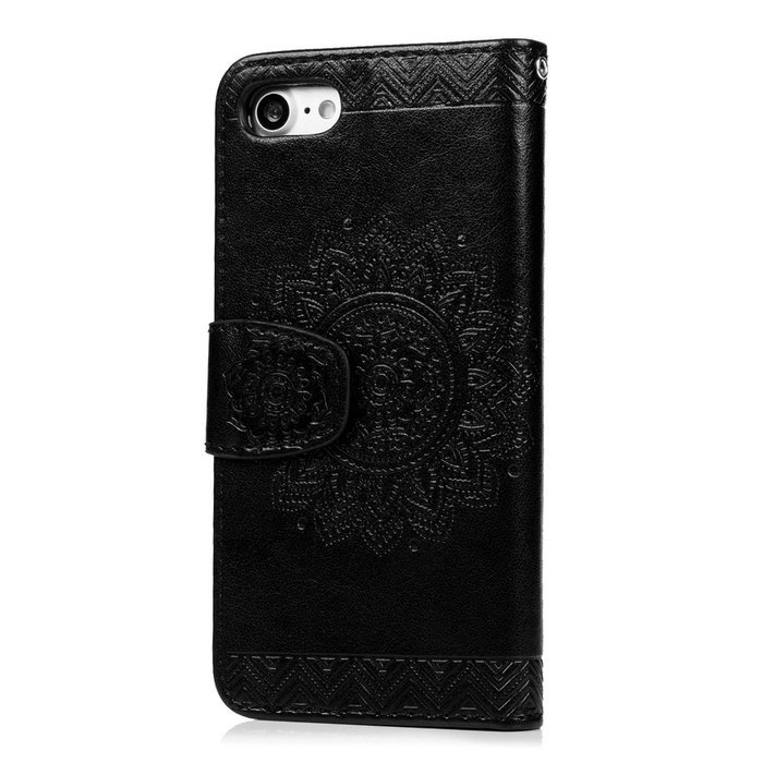 iPhone 7 Case (4.7 inch) - Wallet Folio Flip Embossed Totem PU Leather Case with Stand Card Slots and Slim Fit... N21