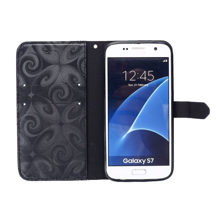 Galaxy S7 Case,Galaxy S7 Wallet Case, PHEZEN Bling Liquid Glitter Love Heart Floating 3D Hourglasses Luxury Pu... N5
