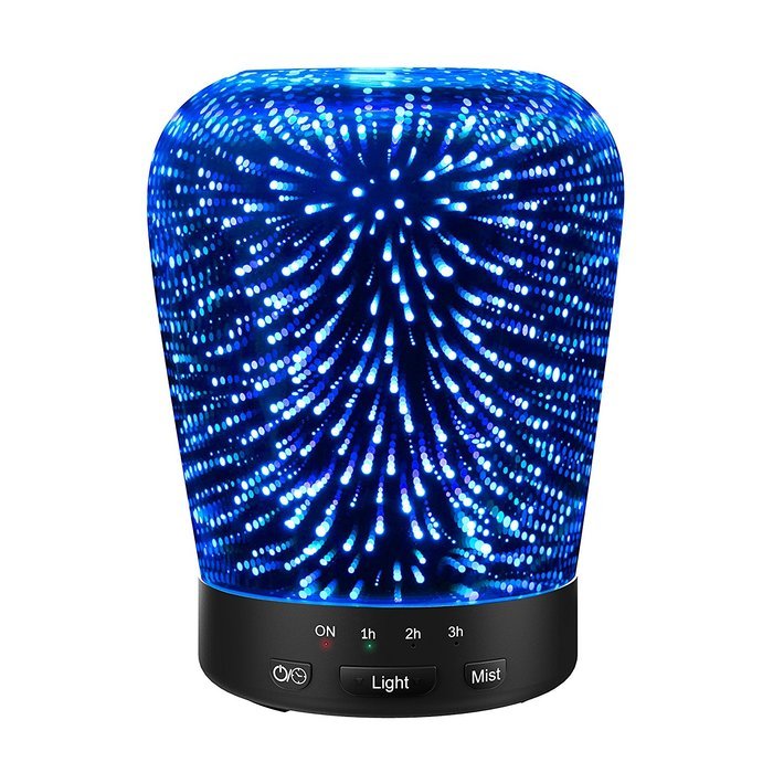Aromatherapy Oil Diffuser, SZTROKIA 180ml Essential Oil Ultrasonic Cool Mist Humidifier with 3D 14 Color Changing... N4