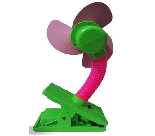 Baby Pushchair, Cot,Buggy & Pram Mini Safety Clip-on Fan (Pink)